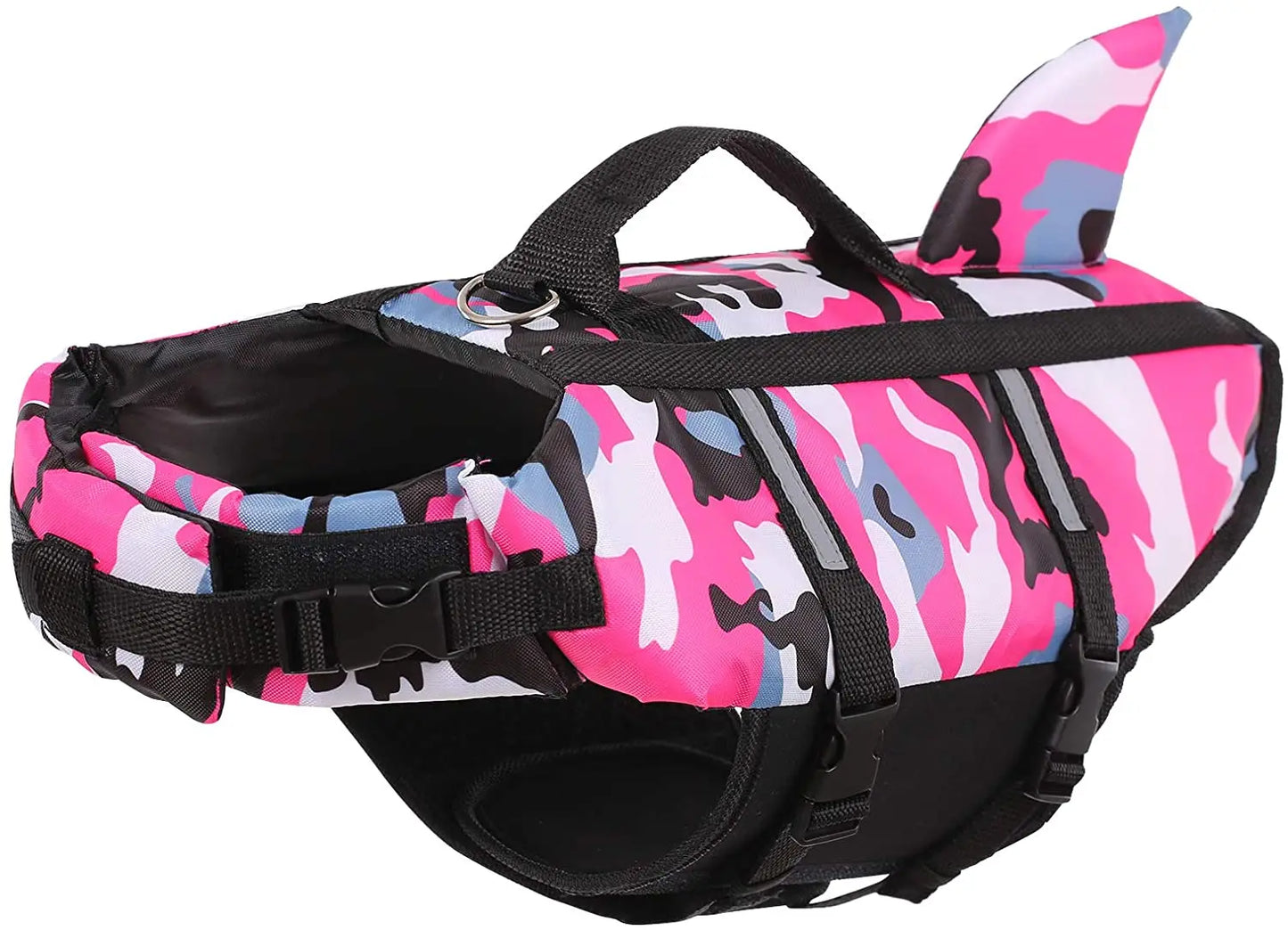 Premium Dog Life Jacket with Shark Fin – Adjustable Pet Swimming Safety Vest