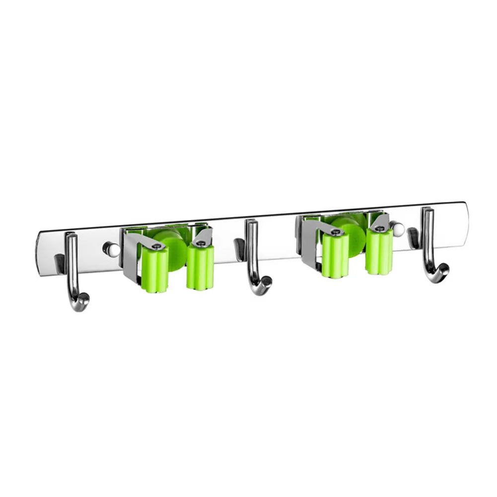 Mop & Broom Holder for Kitchen & Bathroom