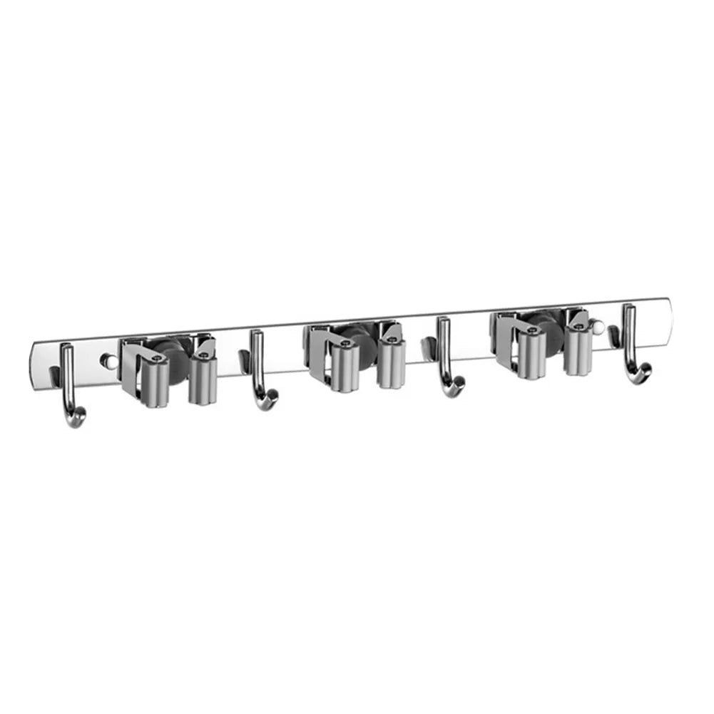 Mop & Broom Holder for Kitchen & Bathroom