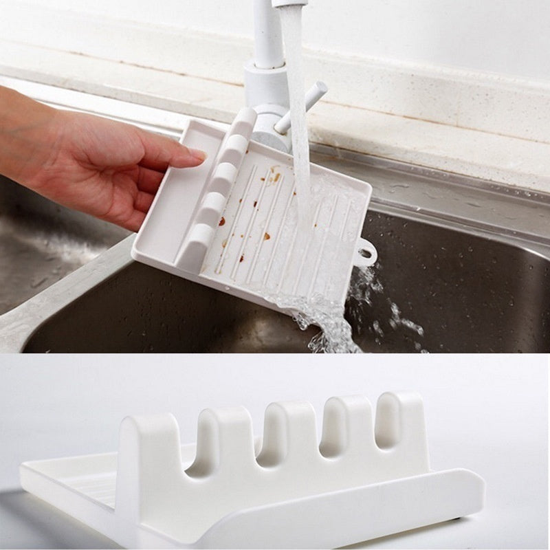 Non-slip support for kitchen utensils
