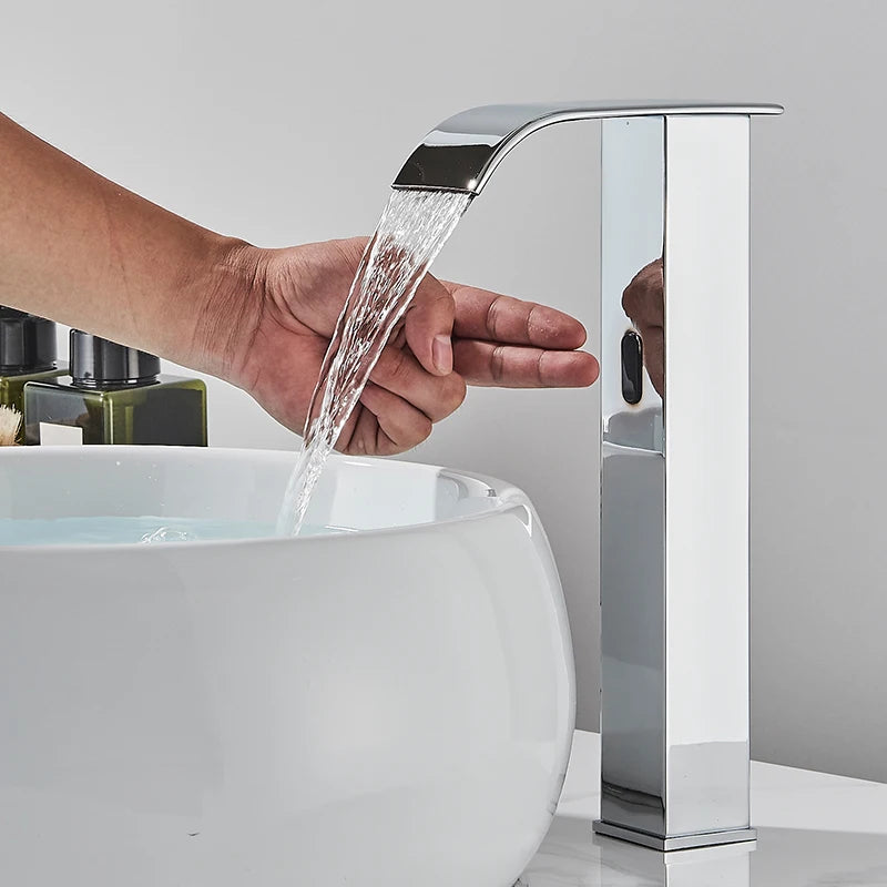 Luxury Automatic Basin Faucet – Motion Sensor Hot & Cold Water Tap  SEO Title