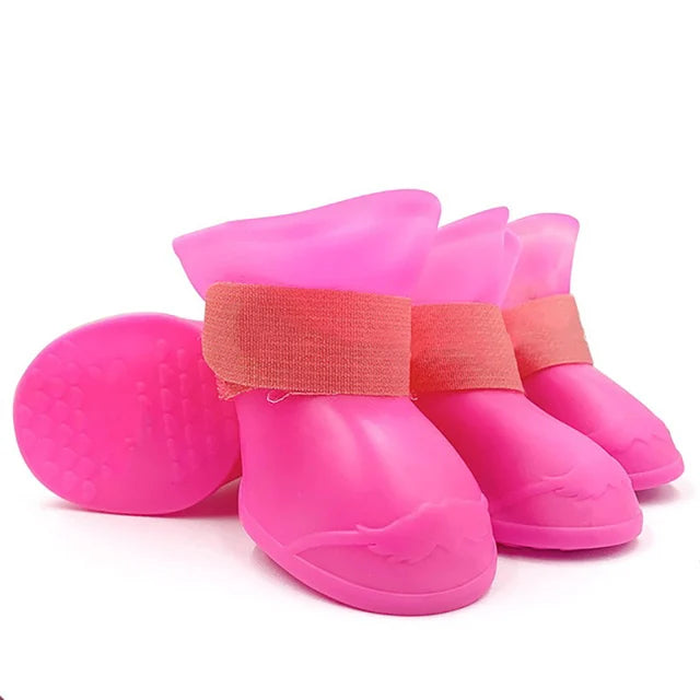 Waterproof Anti-Slip Rain Boots for Dogs and Cats - 4Pcs