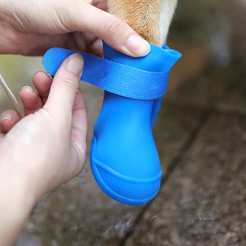Waterproof Anti-Slip Rain Boots for Dogs and Cats - 4Pcs