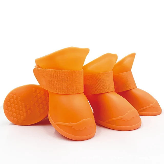 Waterproof Anti-Slip Rain Boots for Dogs and Cats - 4Pcs