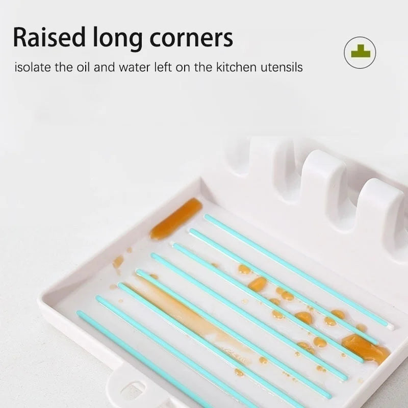 Non-slip support for kitchen utensils