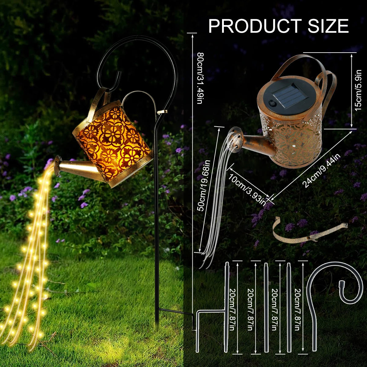 Solar Watering Can Light