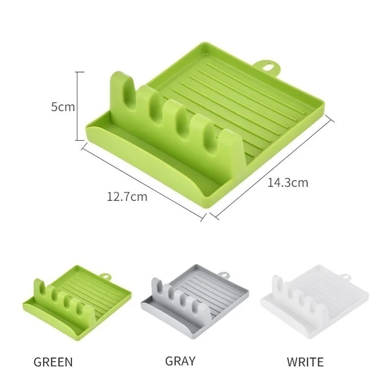 Non-slip support for kitchen utensils