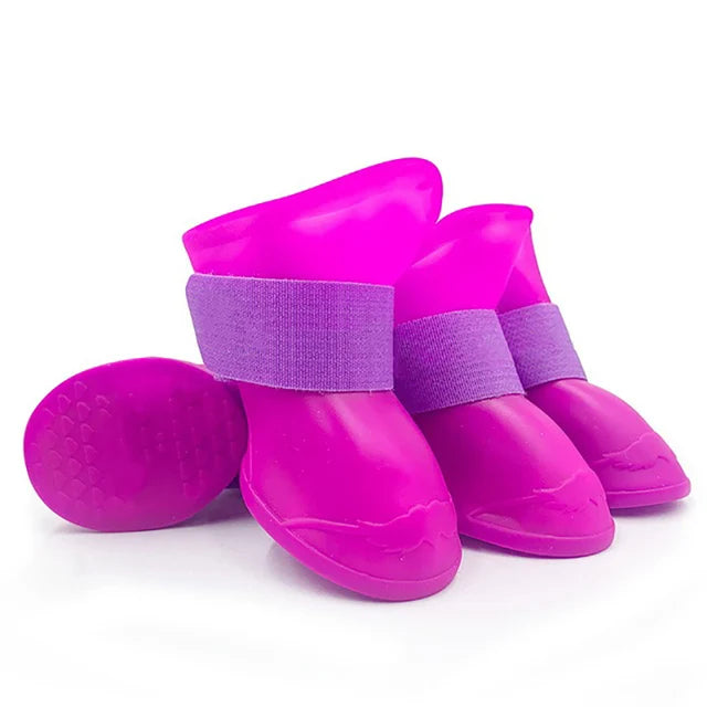Waterproof Anti-Slip Rain Boots for Dogs and Cats - 4Pcs