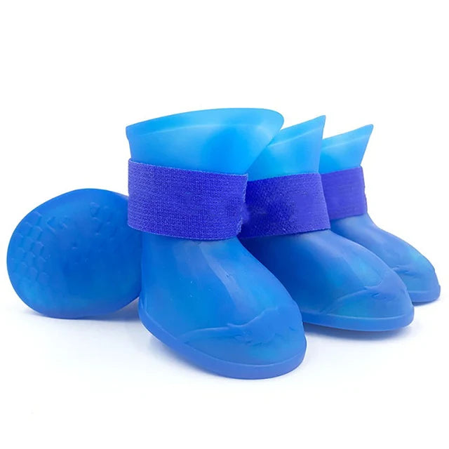 Waterproof Anti-Slip Rain Boots for Dogs and Cats - 4Pcs