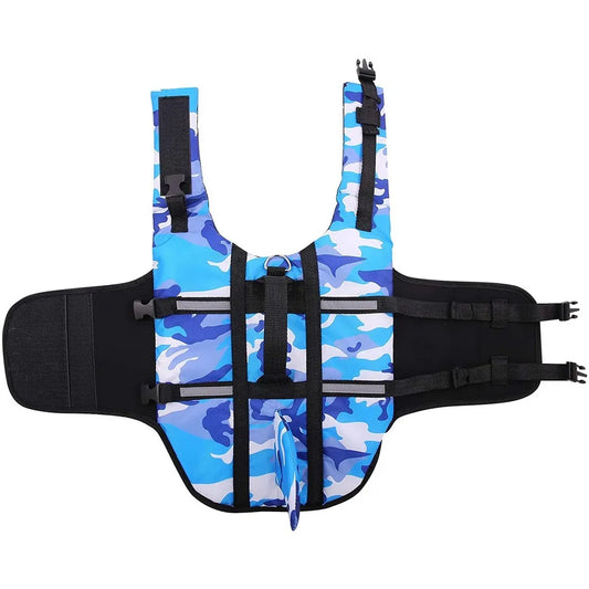 Premium Dog Life Jacket with Shark Fin – Adjustable Pet Swimming Safety Vest