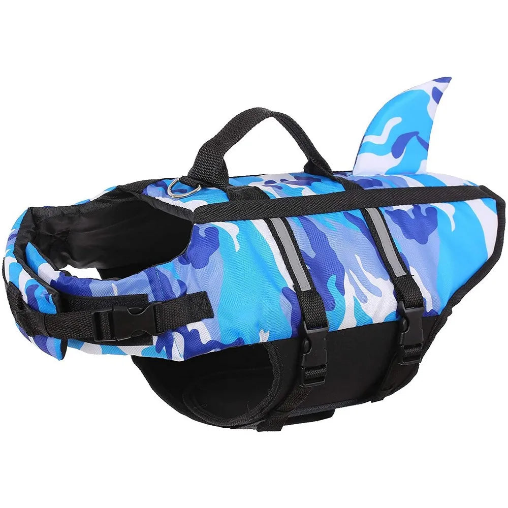Premium Dog Life Jacket with Shark Fin – Adjustable Pet Swimming Safety Vest