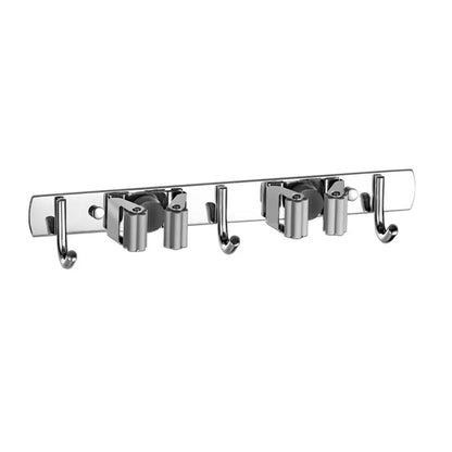 Mop & Broom Holder for Kitchen & Bathroom