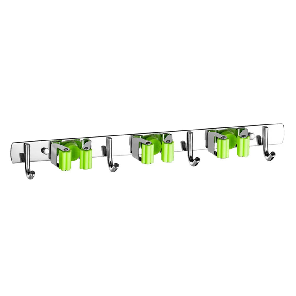 Mop & Broom Holder for Kitchen & Bathroom