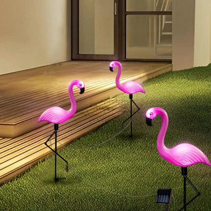 Solar Flamingo Garden Lights