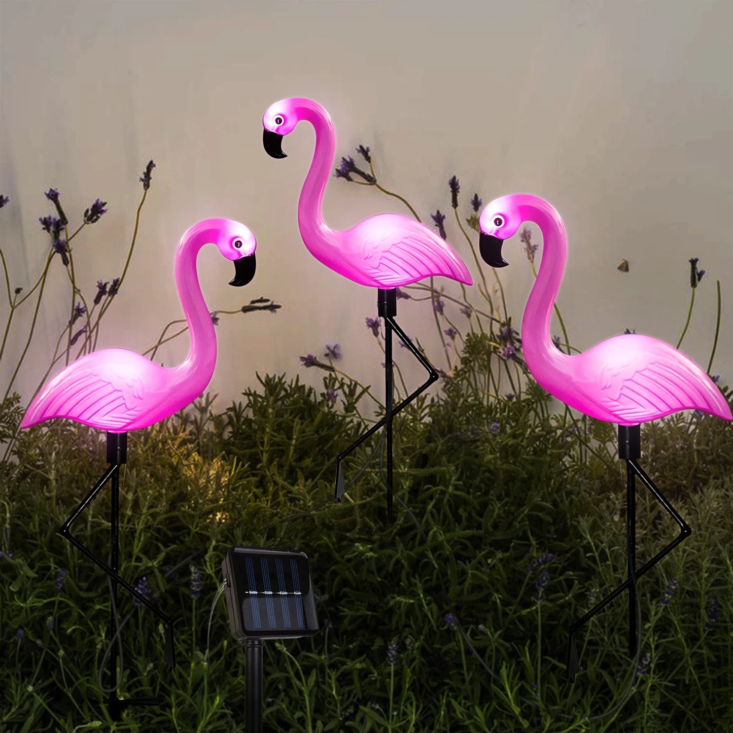 Solar Flamingo Garden Lights
