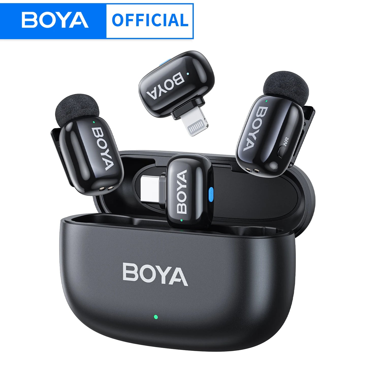 BOYA Mini Wireless Lavalier Microphone – Compact Audio for iOS & Android